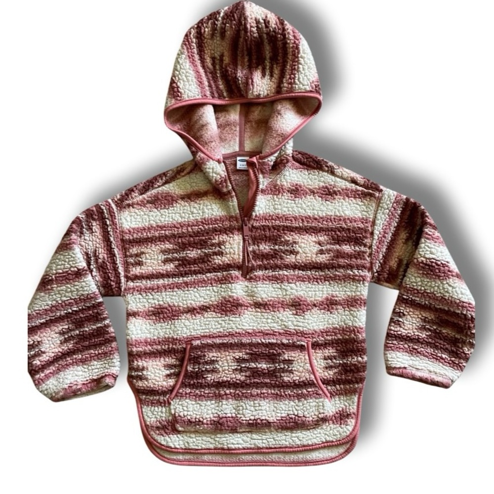 Old Navy Girls Sherpa Half Zip Hoodie